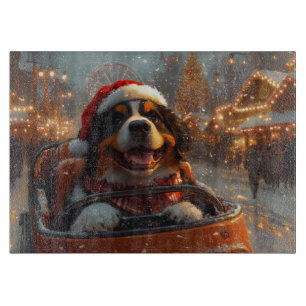 Berner Sennenhund Achterbahn Weihnachten  Schneidebrett