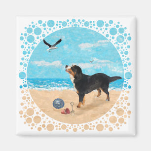 Berner Sennenhund am Strand Magnet