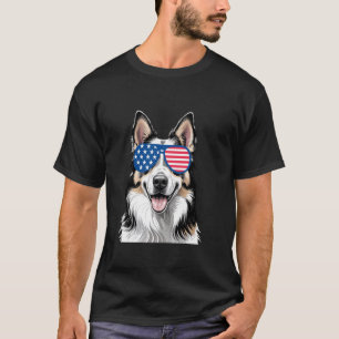 Berner Sennenhund Amerikanische Flagge Patriotisch T-Shirt