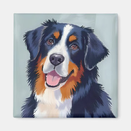 Berner Sennenhund | Aquarellmalerei Magnet