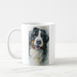 Berner Sennenhund Aquarellporträt Kaffeetasse