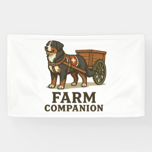 Berner Sennenhund arbeitender landwirtschaftlicher Banner