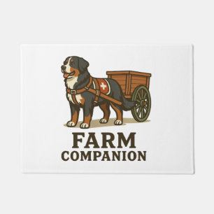 Berner Sennenhund arbeitender landwirtschaftlicher Fußmatte