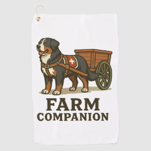 Berner Sennenhund arbeitender landwirtschaftlicher Golfhandtuch