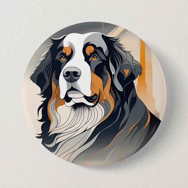 Berner Sennenhund Button (Vorderseite)
