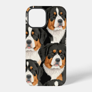 Berner Sennenhund Dekoratives Nahtloses Muster iPhone 12 Pro Hülle