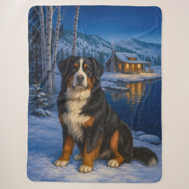 Berner Sennenhund Feiertag  Sherpadecke (Vorderseite)
