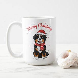 Berner Sennenhund Frohe Weihnachten Doodle Kaffeetasse