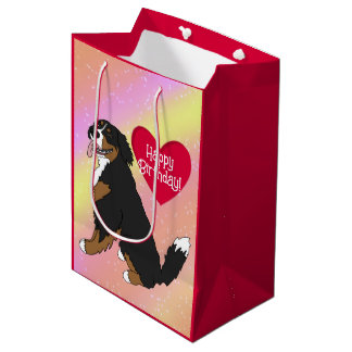 Berner Sennenhund Geburtstag Mittlere Geschenktüte