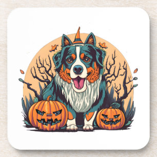 Berner Sennenhund Gruseliges Halloween Getränkeuntersetzer