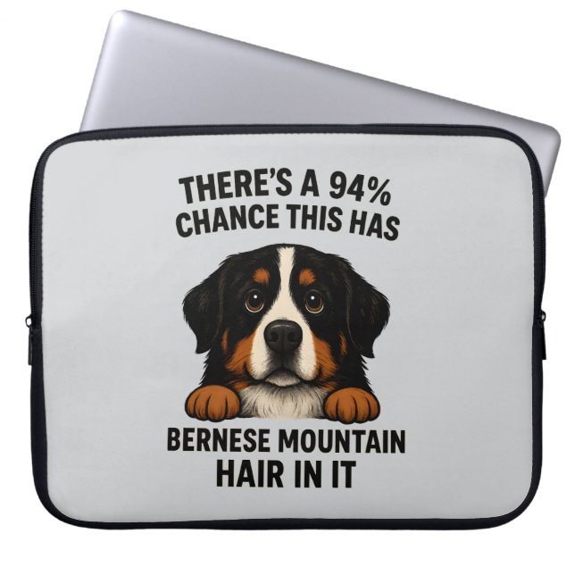 Berner Sennenhund Haar überall Lustig  Laptopschutzhülle (Vorderseite)