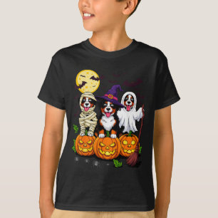 Berner Sennenhund Halloween-Kostüm Mumie Hexe T-Shirt