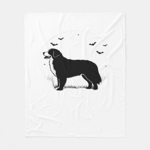 Berner Sennenhund � Halloween-Mond-Silhouette O Fleecedecke