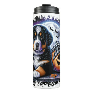 Berner Sennenhund Halloween Thermosbecher