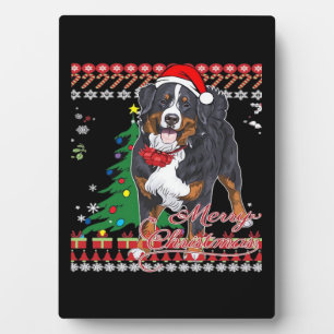 Berner Sennenhund hässliches Weihnachts Sweatshirt Fotoplatte