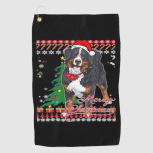 Berner Sennenhund hässliches Weihnachts-Sweatshirt Golfhandtuch