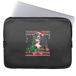 Berner Sennenhund hässliches Weihnachts-Sweatshirt Laptopschutzhülle