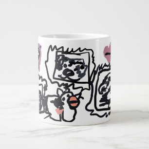 Berner Sennenhund-Herzen Jumbo-Tasse