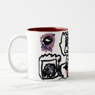 Berner Sennenhund-Herzen Zweifarbige Tasse
