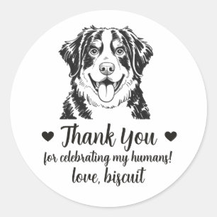 Berner Sennenhund Hochzeitsgeschenk Aufkleber