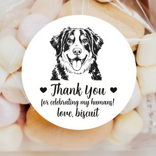 Berner Sennenhund Hochzeitsgeschenk Aufkleber