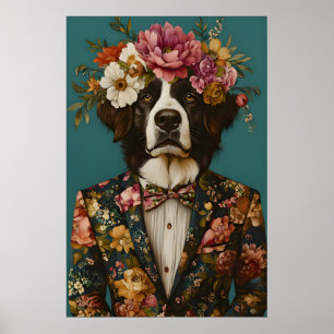 Berner Sennenhund im Anzug Poster, Berner Poster