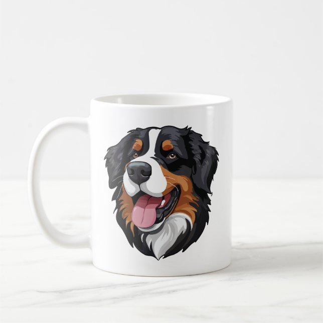 Berner Sennenhund Kaffeetasse (Links)