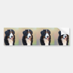 Berner Sennenhund Kunst Autoaufkleber