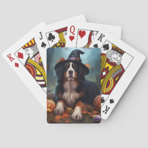Berner Sennenhund-Kürbisse Halloween Gruselig Spielkarten