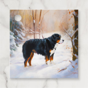 Berner Sennenhund Lass es schneien Weihnachten Geschenkanhänger