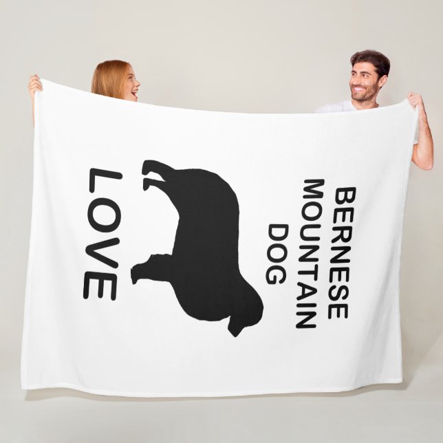Berner Sennenhund Liebe Fleecedecke (Beispiel)