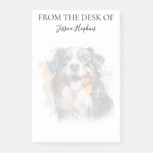 Berner Sennenhund Liebhaber monogrammierter Hund Post-it Klebezettel