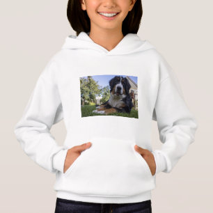 Berner Sennenhund liegt zweiter Hoodie
