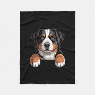 Berner Sennenhund Lustiger Spähender Cket Berner W Fleecedecke