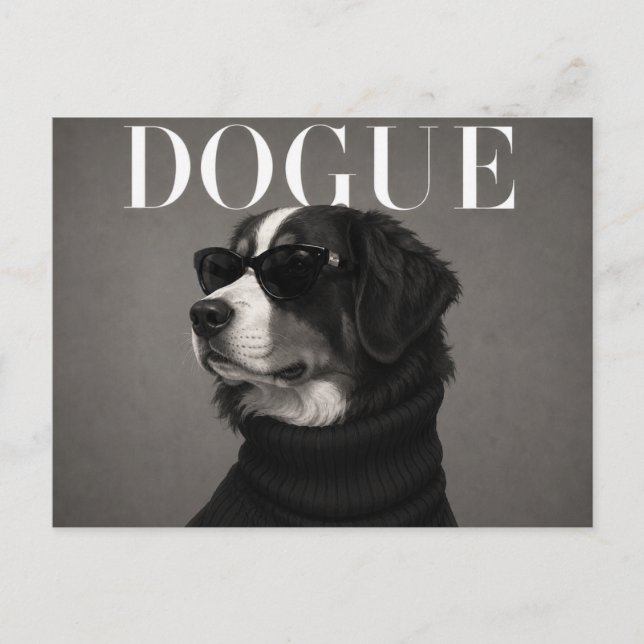 Berner Sennenhund Luxusmode Postkarte (Vorderseite)