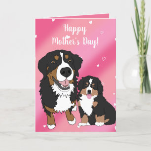 Berner Sennenhund Muttertag Feiertagskarte