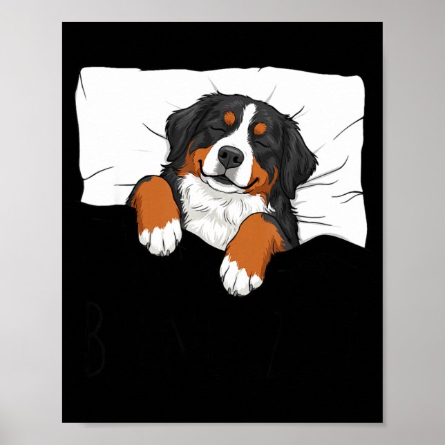 Berner Sennenhund Schlafthemd Pyjama lustiger Sche Poster (Vorne)