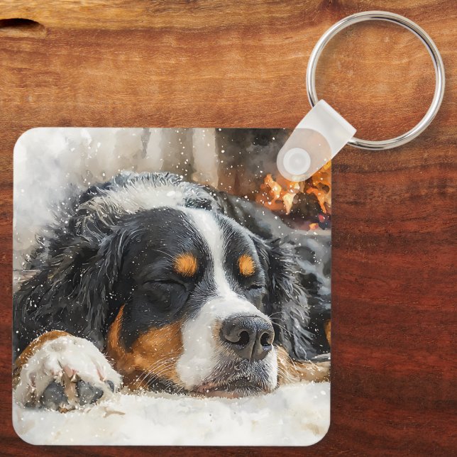 Berner Sennenhund Schlüsselanhänger (Rückseite)