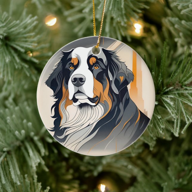 Berner Sennenhund-Schmuck Keramik Ornament (Baum)