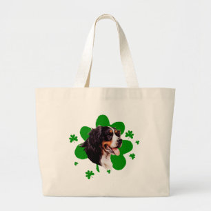 Berner Sennenhund St. Patrick's Day Jumbo Stoffbeutel