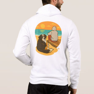 Berner Sennenhund Sunset Beach Begleiter Hoodie