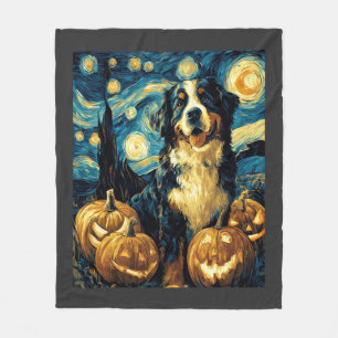 Berner Sennenhund Süßer Hund Halloween Jack O Lant Fleecedecke