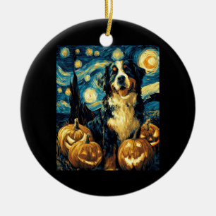 Berner Sennenhund Süßer Hund Halloween Jack O Lant Keramik Ornament