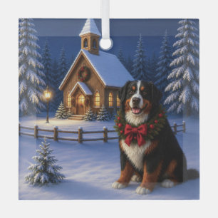 Berner Sennenhund Urlaub Ornament Aus Glas