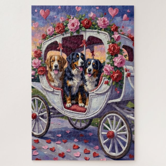 Berner Sennenhund Valentinstag (Vertikal)