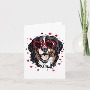 Berner Sennenhund Valentinstag Herz Süße Hunde Lie Karte