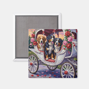Berner Sennenhund Valentinstag Magnet