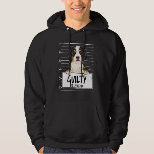 Berner Sennenhund Verbrecherfoto Schuldiger Hund Hoodie