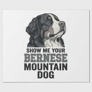Berner Sennenhund Vintage Gravur Shirt Design Geschenkpapier