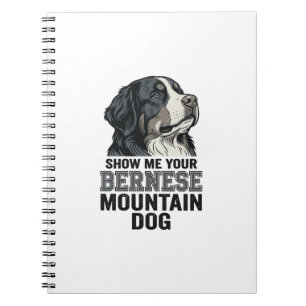 Berner Sennenhund Vintage Gravur Shirt Design Notizblock